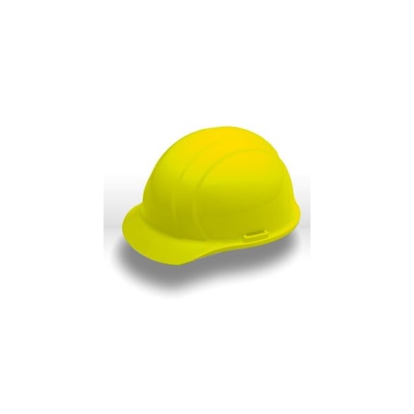 Erb Americana Mega Ratchet Safety Helmets CAP STYLE, 4-PT NYLON SUSPENSION w/RATCHET ADJUSTMENT, Yellow 19362 - main